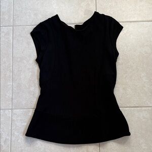 Ann Taylor Classic Black Short Sleeve Top